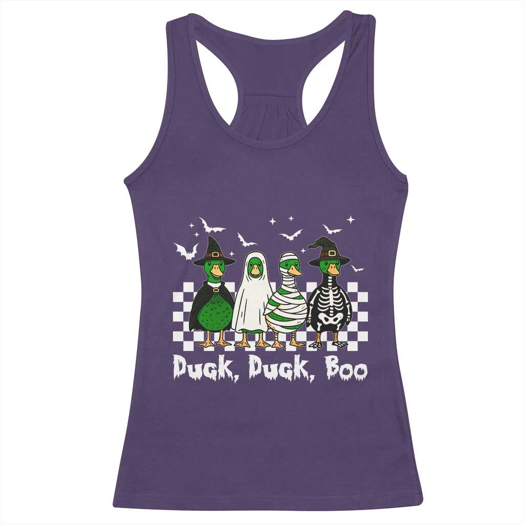 Halloween Duck Duck Boo Racerback Tank Top Funny Spooky Gift TS12 Purple Print Your Wear