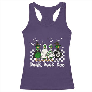 Halloween Duck Duck Boo Racerback Tank Top Funny Spooky Gift TS12 Purple Print Your Wear