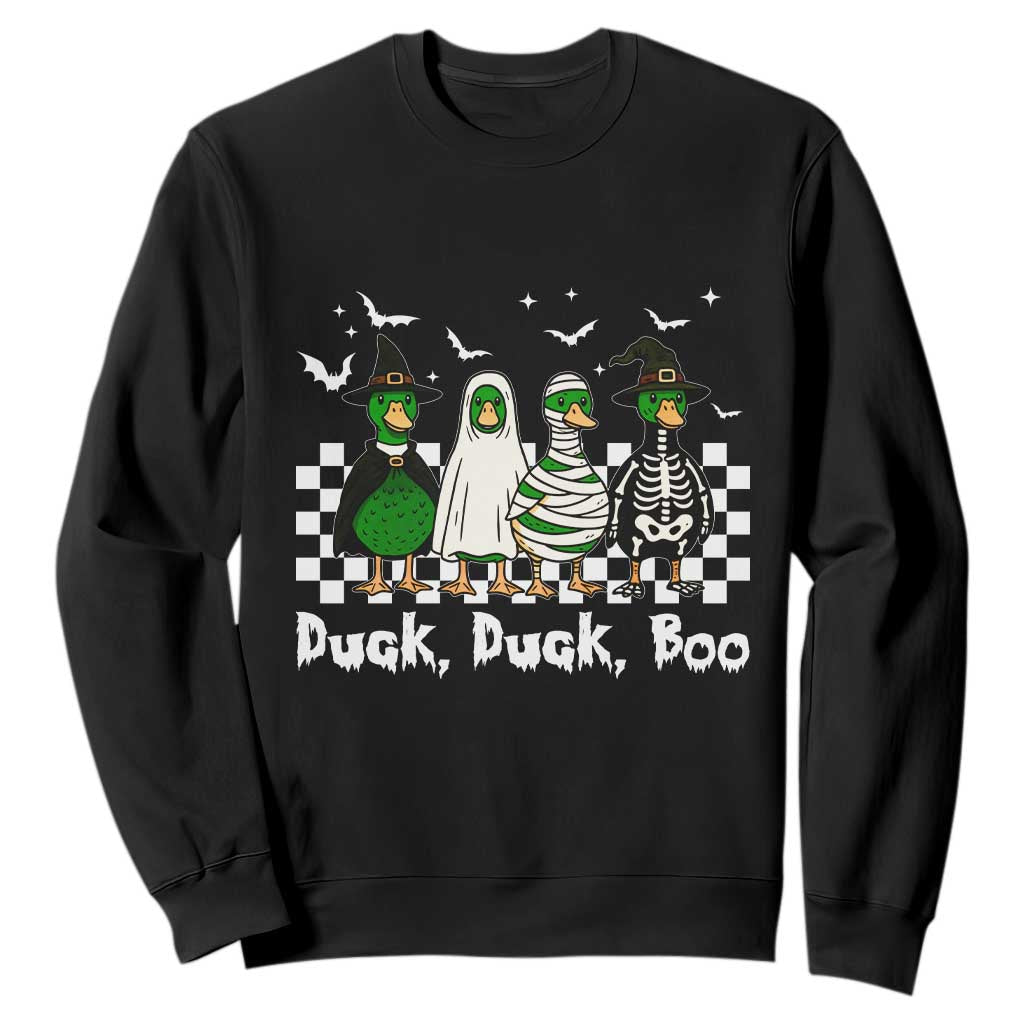 Halloween Duck Duck Boo Sweatshirt Funny Spooky Gift TS12 Black Print Your Wear