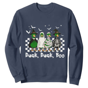Halloween Duck Duck Boo Sweatshirt Funny Spooky Gift TS12 Navy Print Your Wear