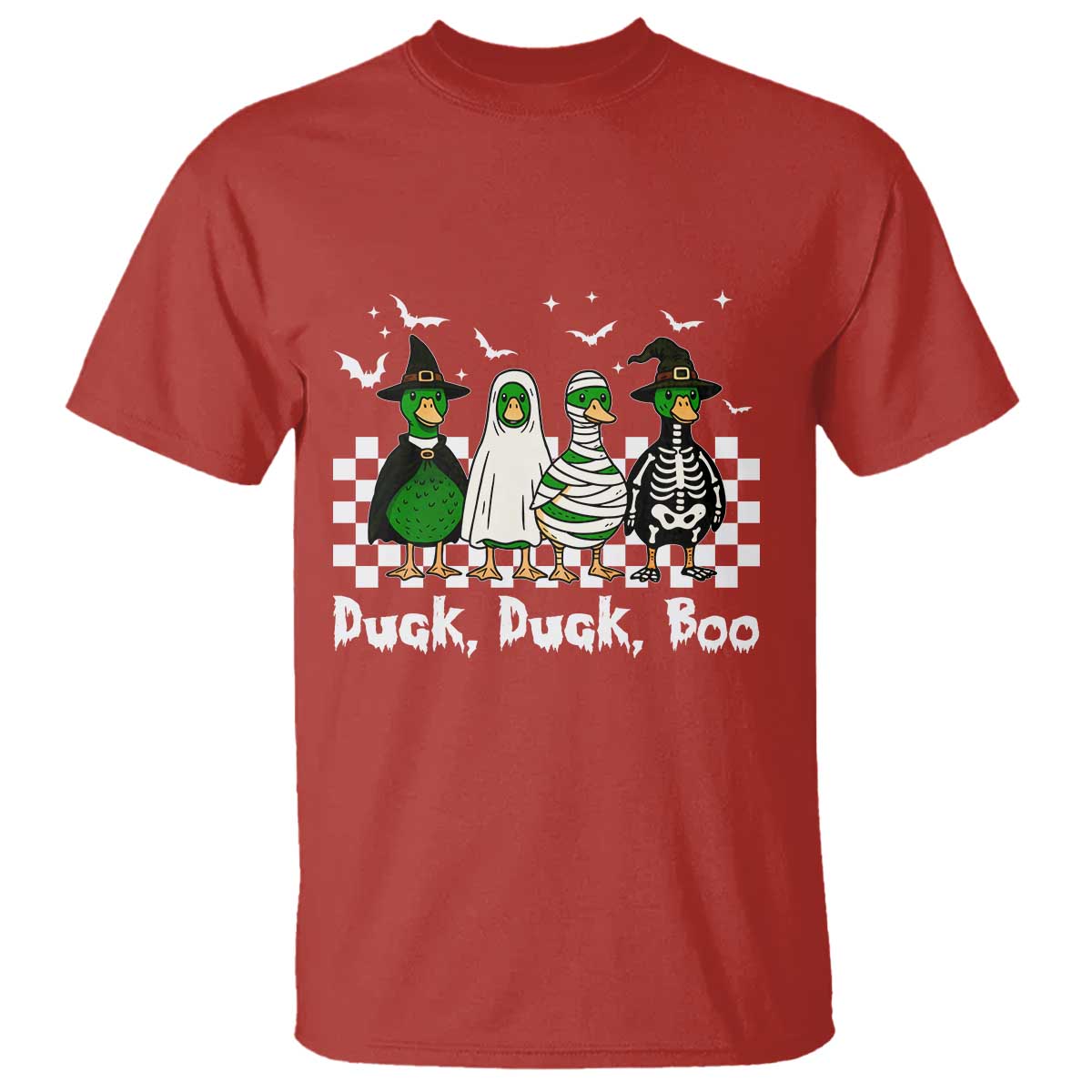 Halloween Duck Duck Boo T Shirt Funny Spooky Gift TS12 Red Print Your Wear