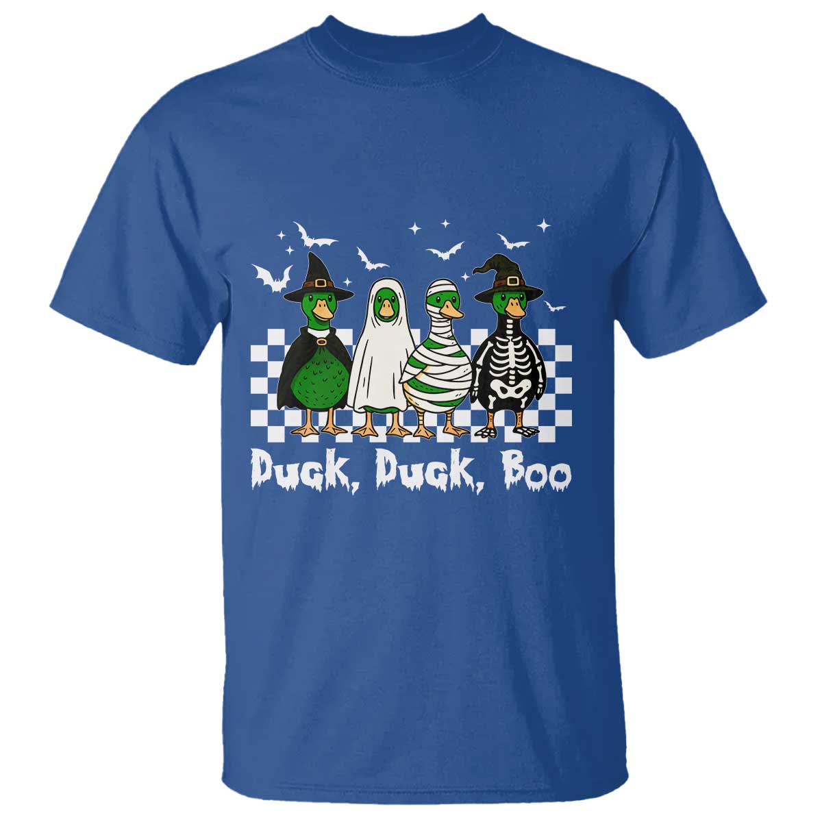 Halloween Duck Duck Boo T Shirt Funny Spooky Gift TS12 Royal Blue Print Your Wear