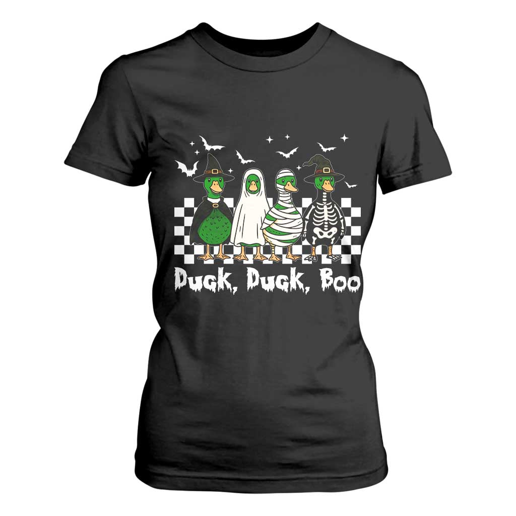 Halloween Duck Duck Boo T Shirt For Women Funny Spooky Gift TS12 Black Print Your Wear
