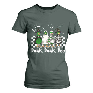 Halloween Duck Duck Boo T Shirt For Women Funny Spooky Gift TS12 Dark Forest Green Print Your Wear