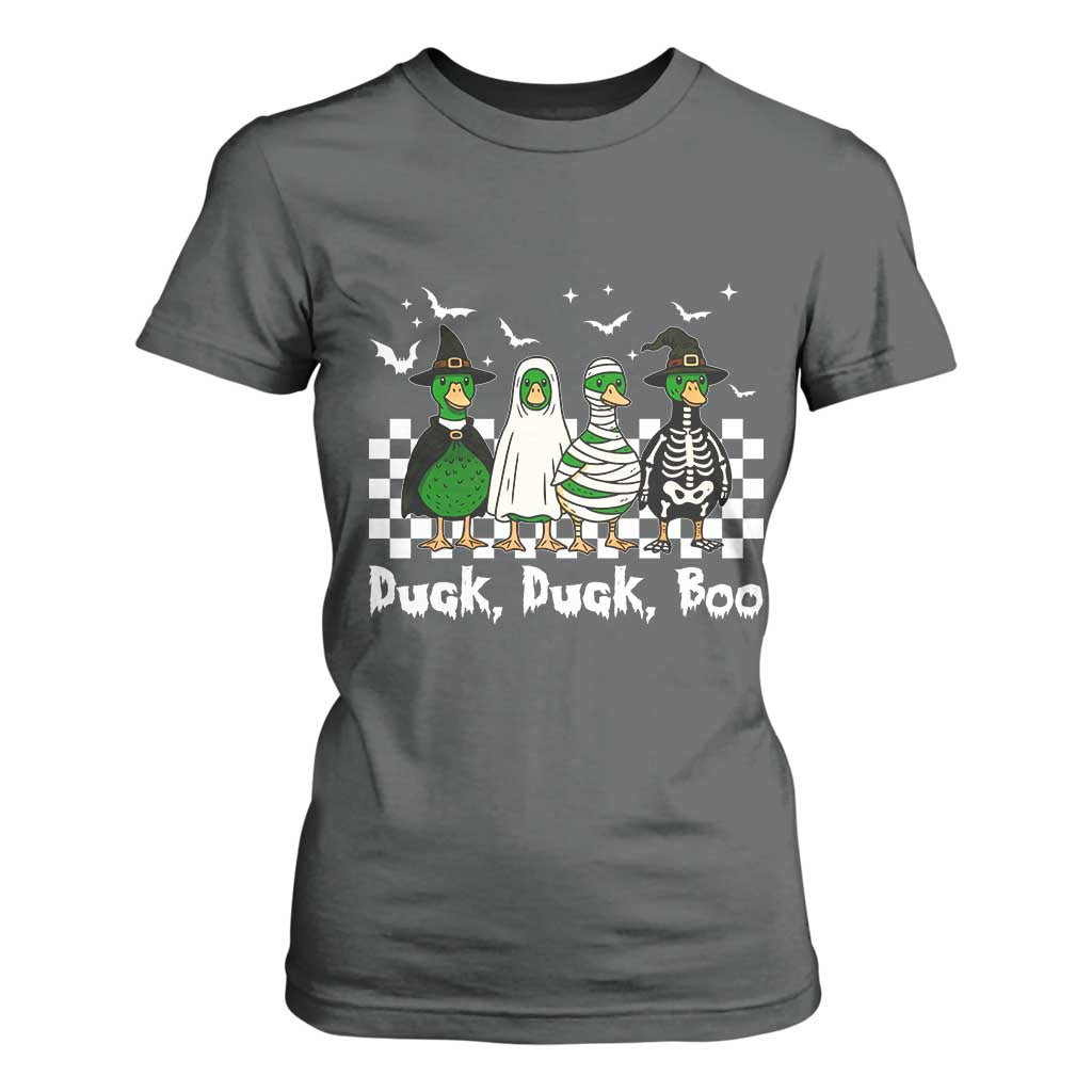 Halloween Duck Duck Boo T Shirt For Women Funny Spooky Gift TS12 Dark Heather Print Your Wear