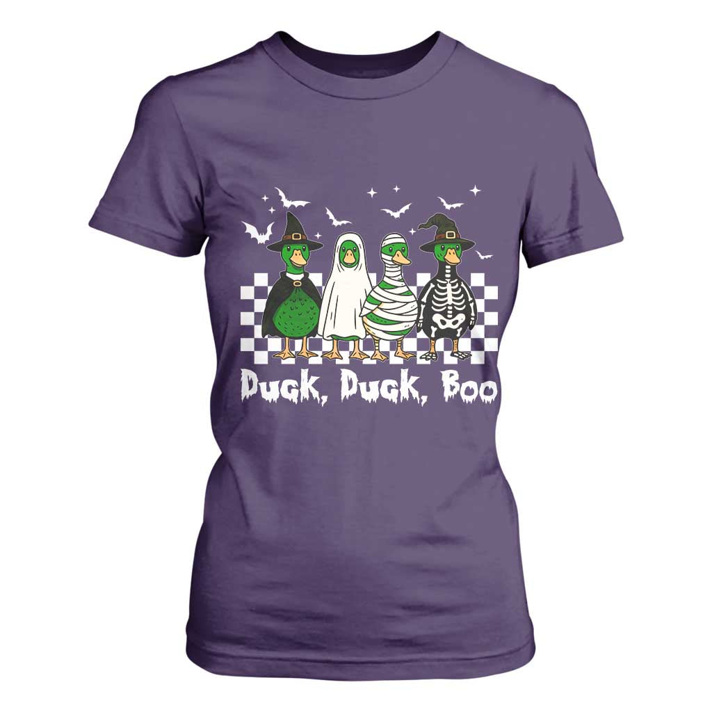 Halloween Duck Duck Boo T Shirt For Women Funny Spooky Gift TS12 Purple Print Your Wear