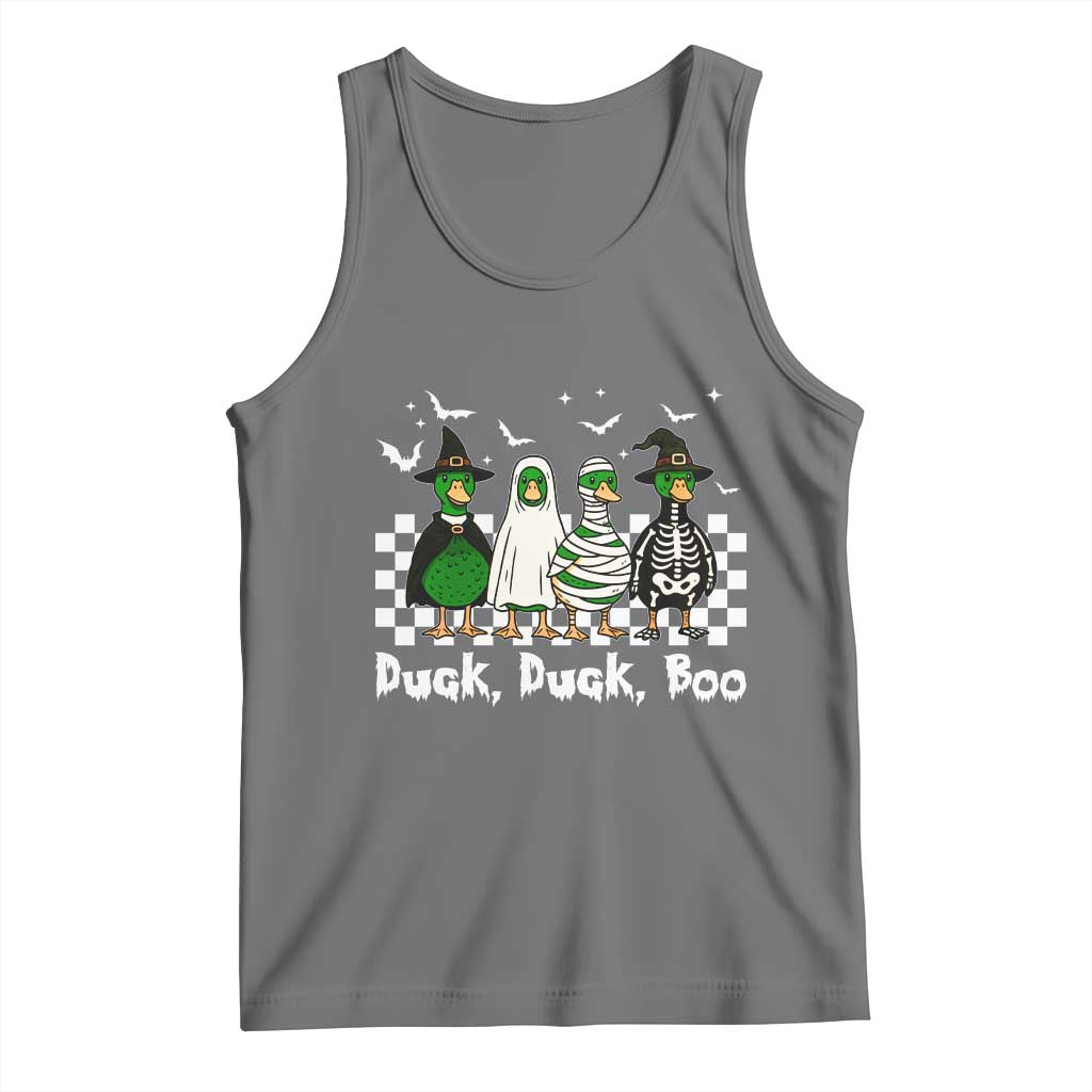 Halloween Duck Duck Boo Tank Top Funny Spooky Gift TS12 Black Heather Print Your Wear