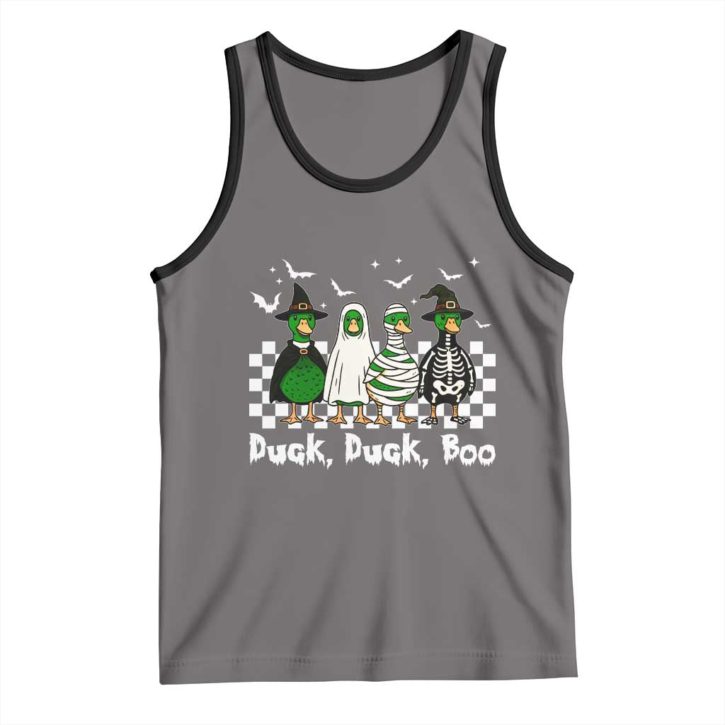 Halloween Duck Duck Boo Tank Top Funny Spooky Gift TS12 Deep Heather Black Print Your Wear