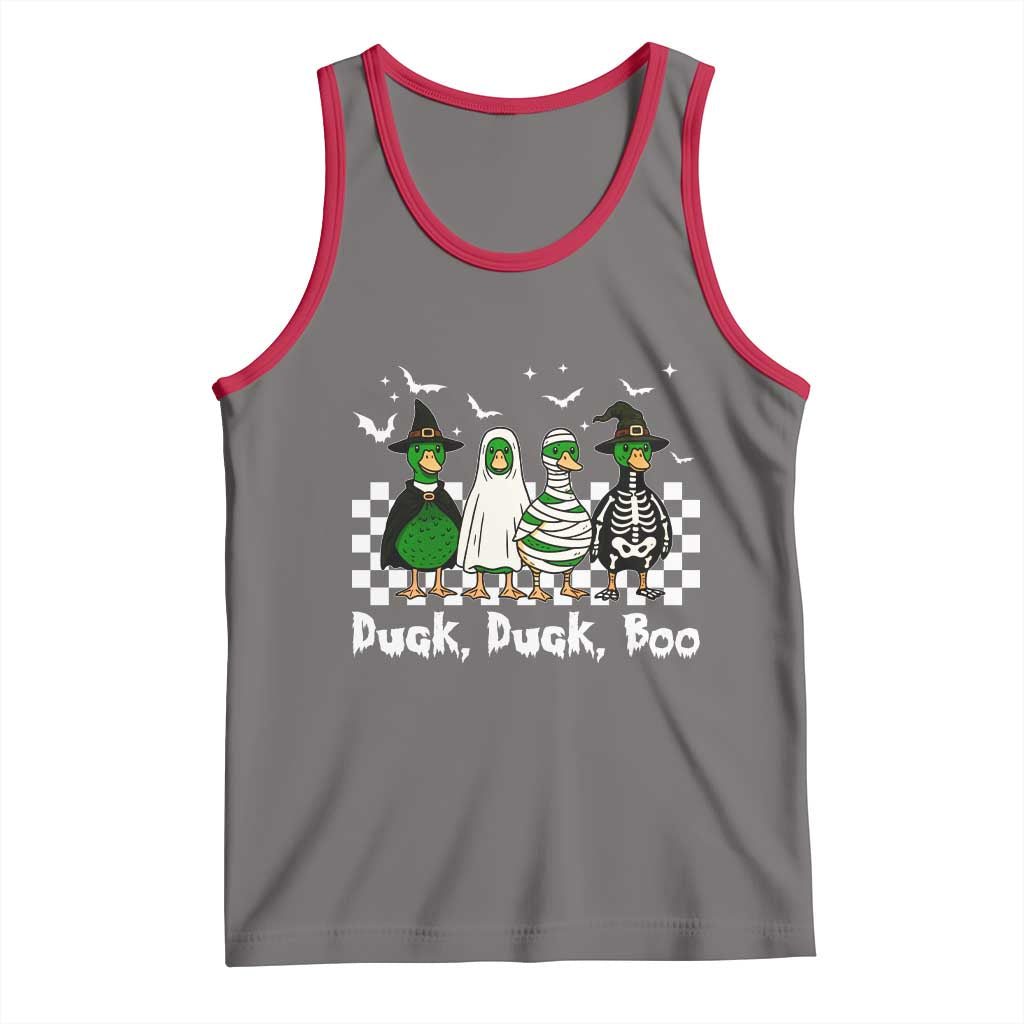 Halloween Duck Duck Boo Tank Top Funny Spooky Gift TS12 Deep Heather Red Print Your Wear