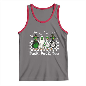 Halloween Duck Duck Boo Tank Top Funny Spooky Gift TS12 Deep Heather Red Print Your Wear