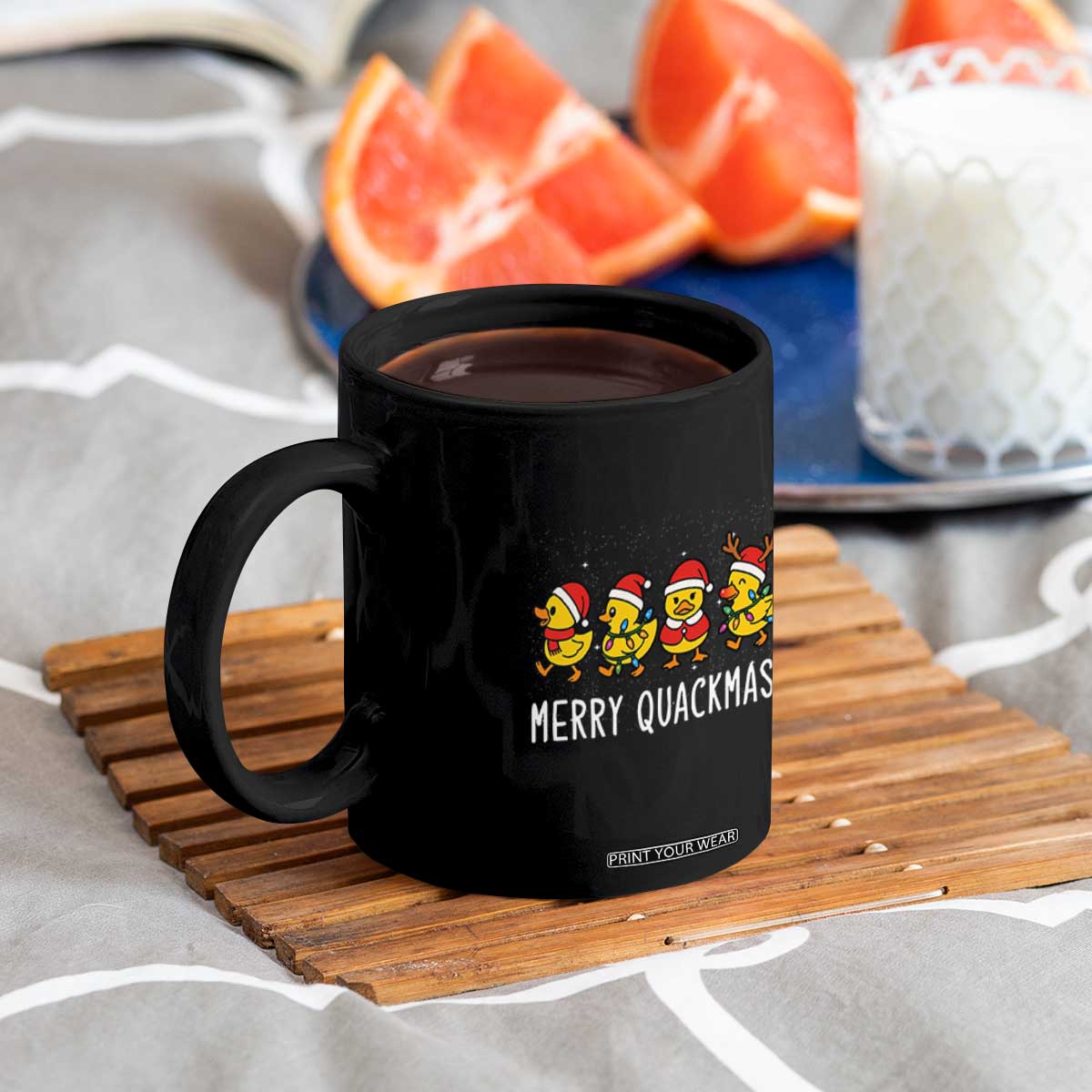Funny Christmas Duck Coffee Mug Merry Quackmas Gift TS12 Print Your Wear