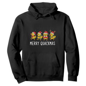 Funny Christmas Duck Hoodie Merry Quackmas Gift TS12 Black Print Your Wear