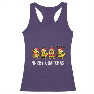 Funny Christmas Duck Racerback Tank Top Merry Quackmas Gift TS12 Purple Print Your Wear