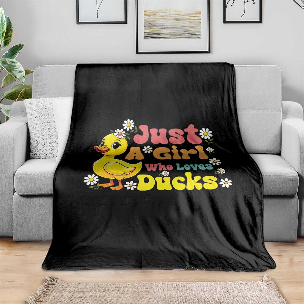 Duck Lover Gift Throw Blanket Just A Girl Who Loves Ducks TS12 Print Your Wear