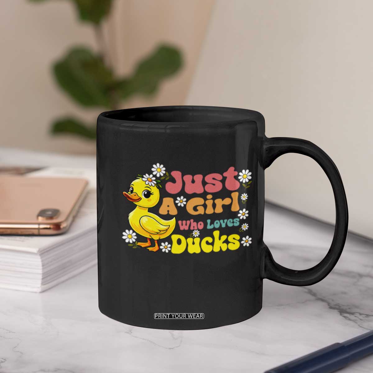 Duck Lover Gift Coffee Mug Just A Girl Who Loves Ducks TS12 Print Your Wear