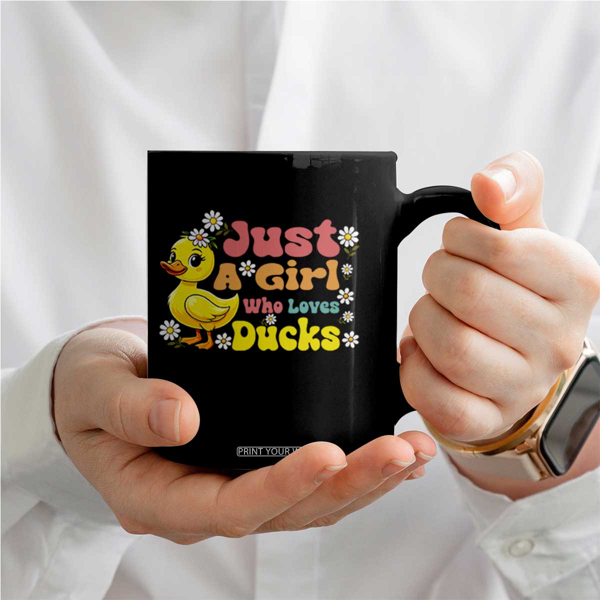 Duck Lover Gift Coffee Mug Just A Girl Who Loves Ducks TS12 Print Your Wear