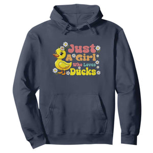 Duck Lover Gift Hoodie Just A Girl Who Loves Ducks TS12 Navy Print Your Wear