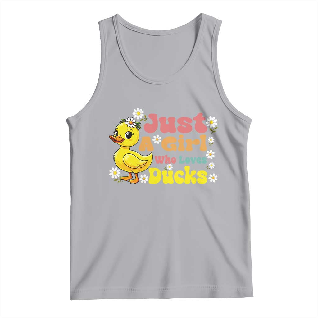 Duck Lover Gift Tank Top Just A Girl Who Loves Ducks TS12 Athletic Heather Print Your Wear