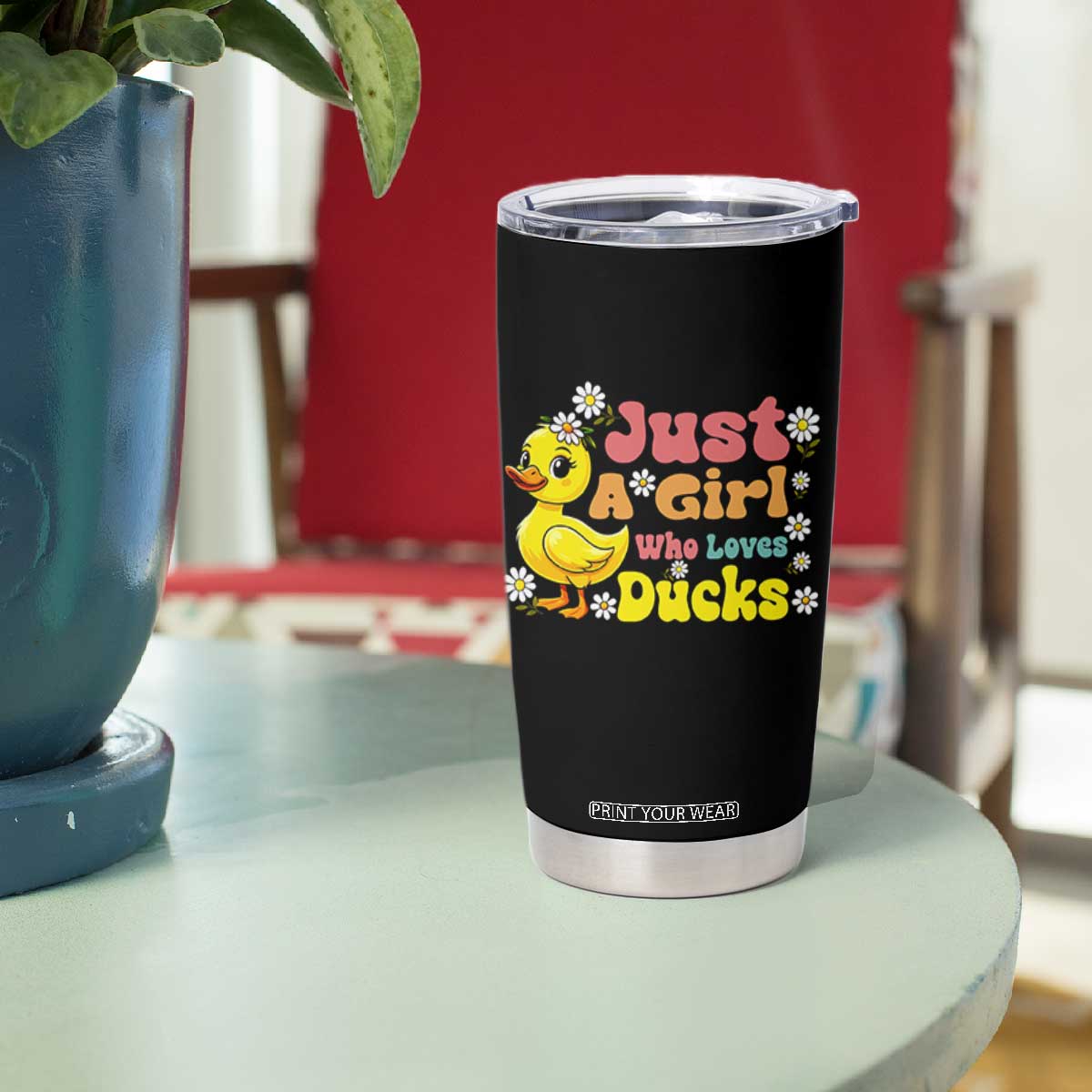 Duck Lover Gift Tumbler Cup Just A Girl Who Loves Ducks TS12 Print Your Wear