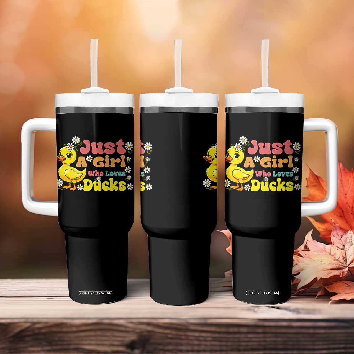 Duck Lover Gift Tumbler With Handle Just A Girl Who Loves Ducks TS12 Print Your Wear