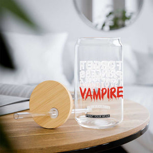 Forget Princess I Want To Be A Vampire Glass Can Gothic Girl Spooky Halloween Gift