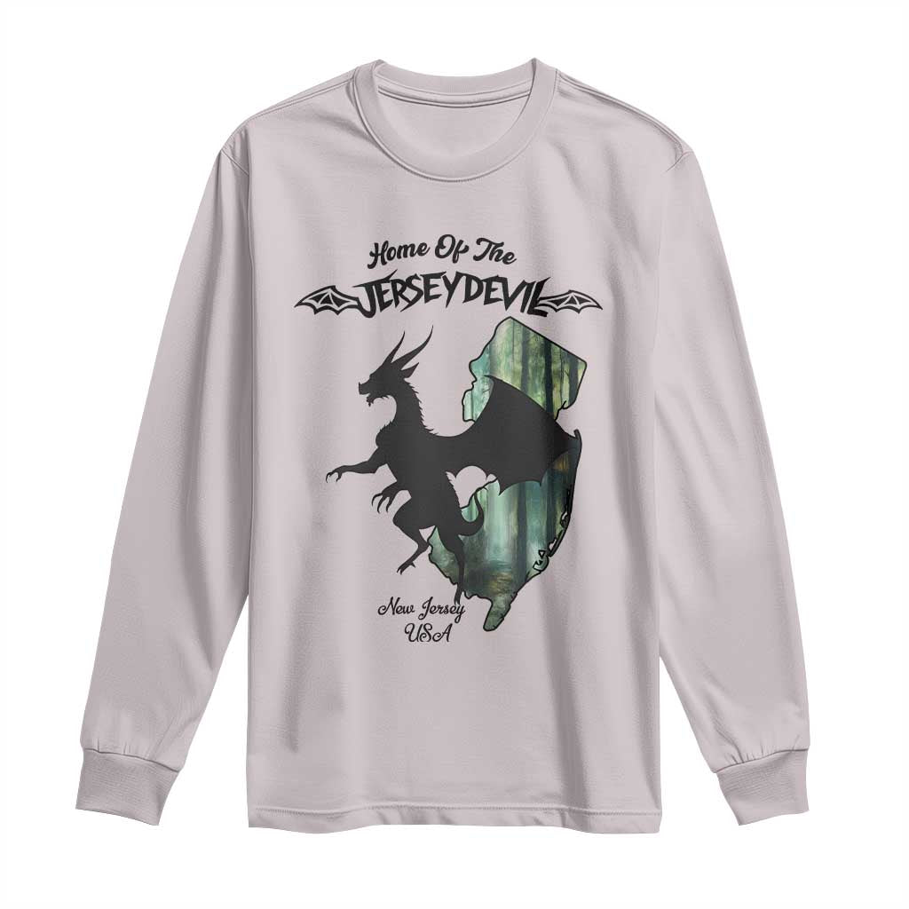 Home Of The Jersey Devil Long Sleeve Shirt Cryptid Gift TS12 Ice Gray Print Your Wear