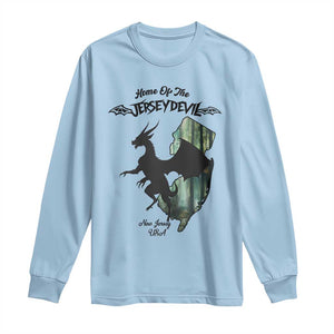 Home Of The Jersey Devil Long Sleeve Shirt Cryptid Gift TS12 Light Blue Print Your Wear