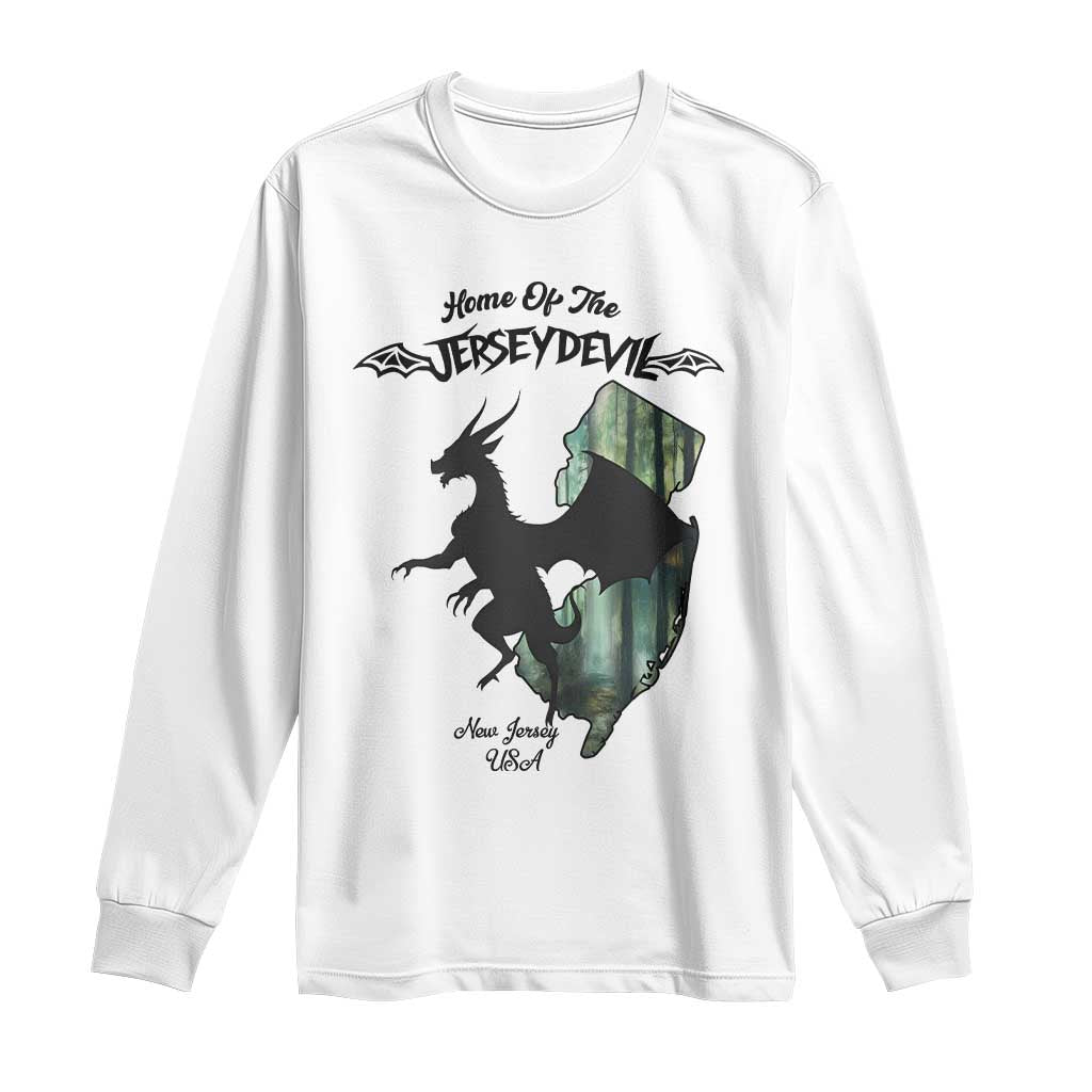 Home Of The Jersey Devil Long Sleeve Shirt Cryptid Gift TS12 White Print Your Wear