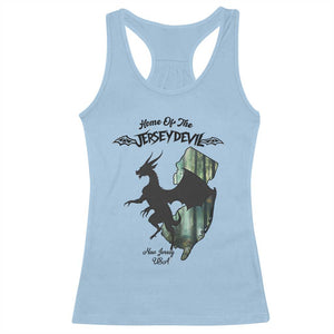 Home Of The Jersey Devil Racerback Tank Top Cryptid Gift TS12 Light Blue Print Your Wear