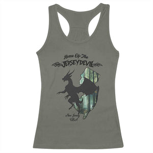 Home Of The Jersey Devil Racerback Tank Top Cryptid Gift TS12 Military Green Print Your Wear