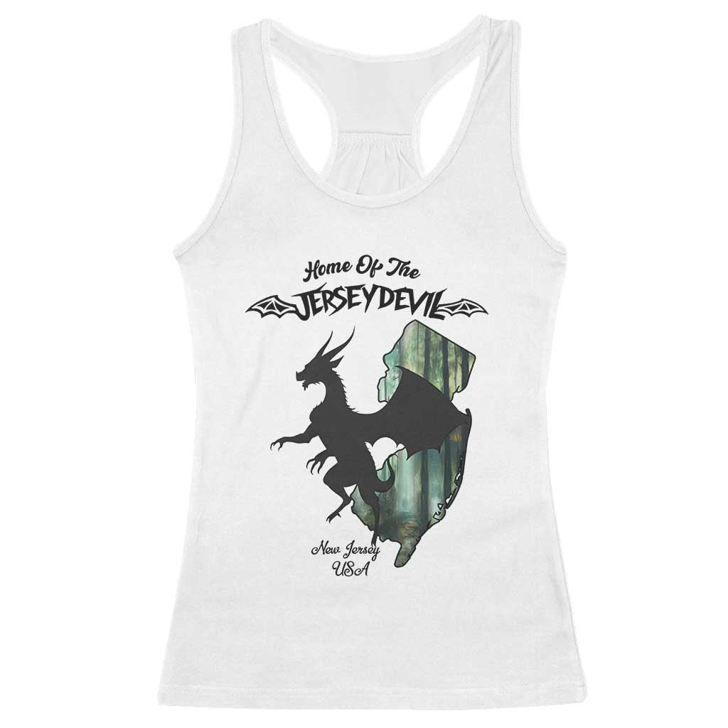 Home Of The Jersey Devil Racerback Tank Top Cryptid Gift TS12 White Print Your Wear