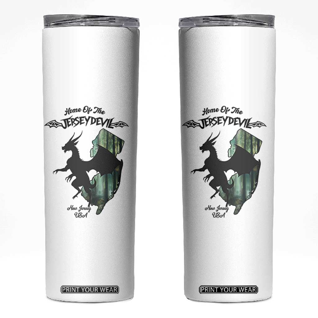 Home Of The Jersey Devil Skinny Tumbler Cryptid Gift TS12 White Print Your Wear