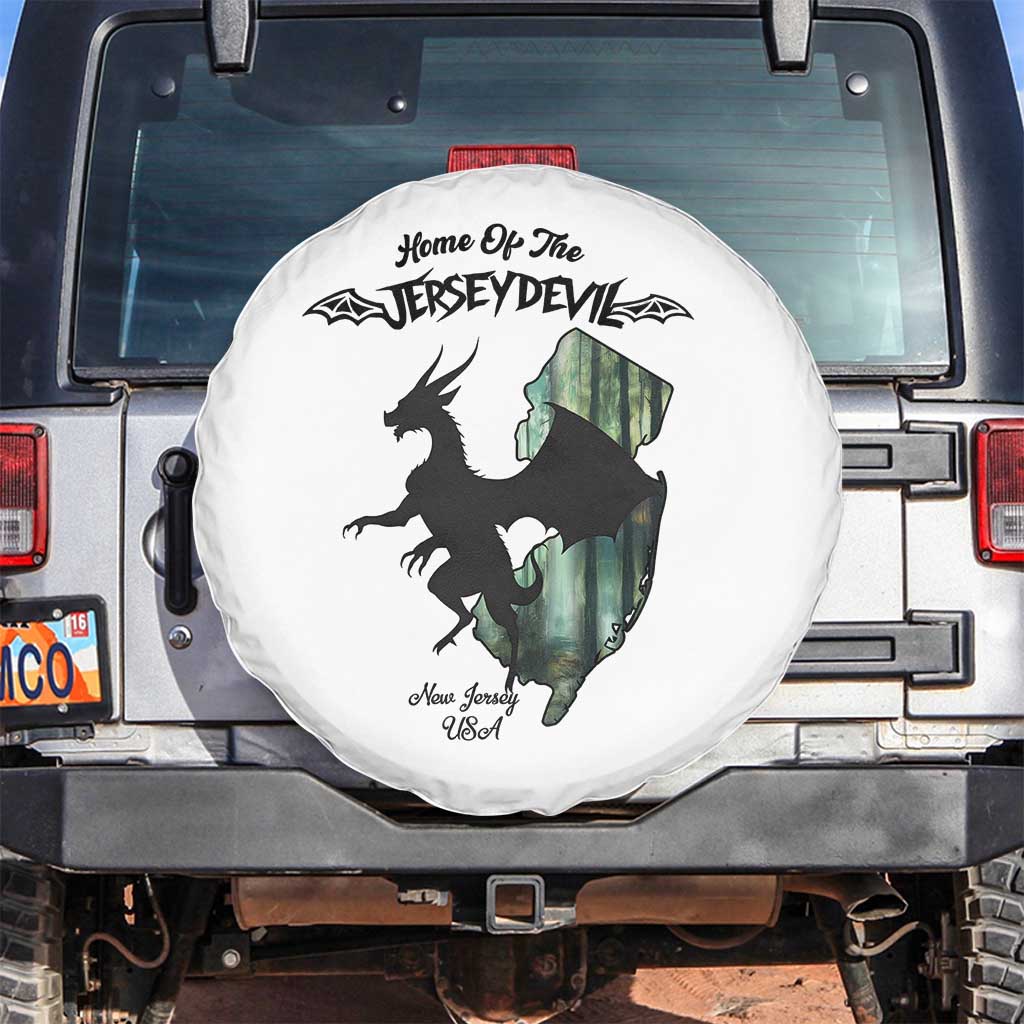 Home Of The Jersey Devil Spare Tire Cover Cryptid Gift TS12 No hole White Print Your Wear