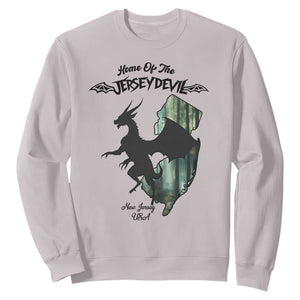 Home Of The Jersey Devil Sweatshirt Cryptid Gift TS12 Ice Gray Print Your Wear