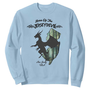 Home Of The Jersey Devil Sweatshirt Cryptid Gift TS12 Light Blue Print Your Wear