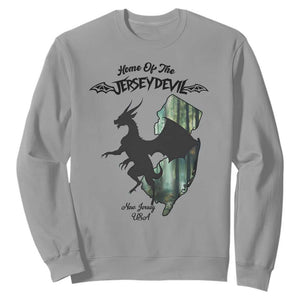 Home Of The Jersey Devil Sweatshirt Cryptid Gift TS12 Sport Gray Print Your Wear