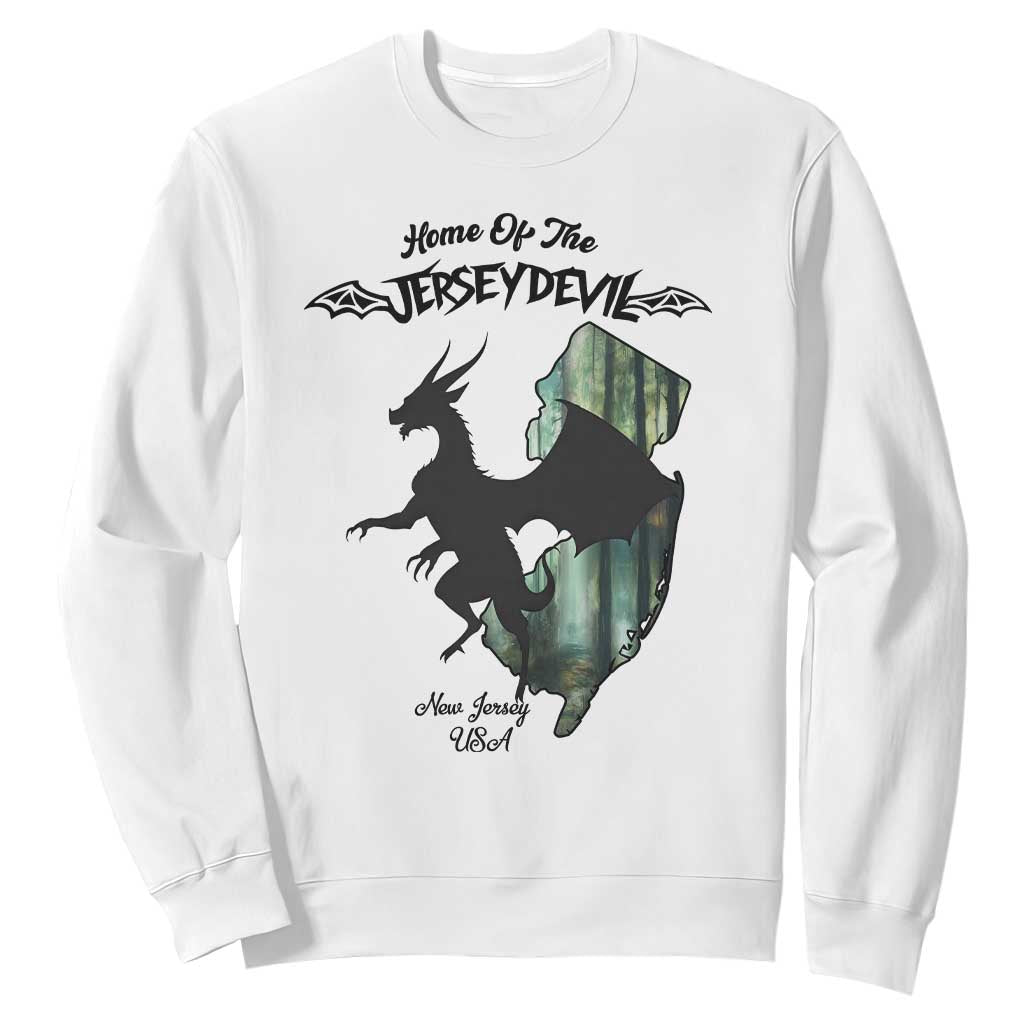 Home Of The Jersey Devil Sweatshirt Cryptid Gift TS12 White Print Your Wear