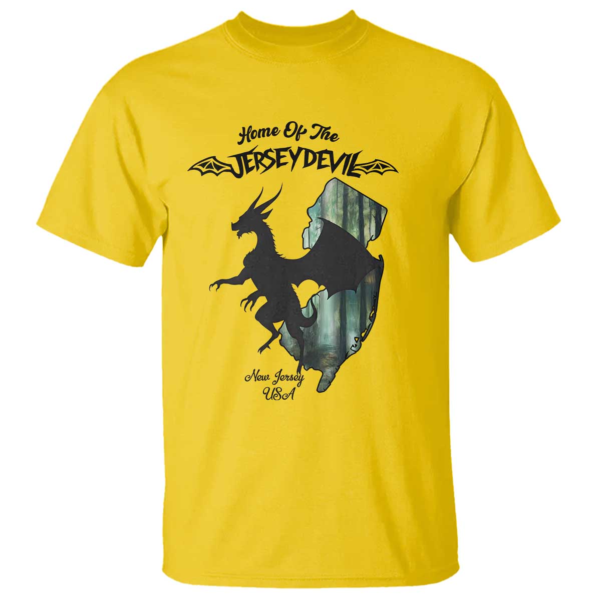 Home Of The Jersey Devil T Shirt Cryptid Gift TS12 Daisy Print Your Wear
