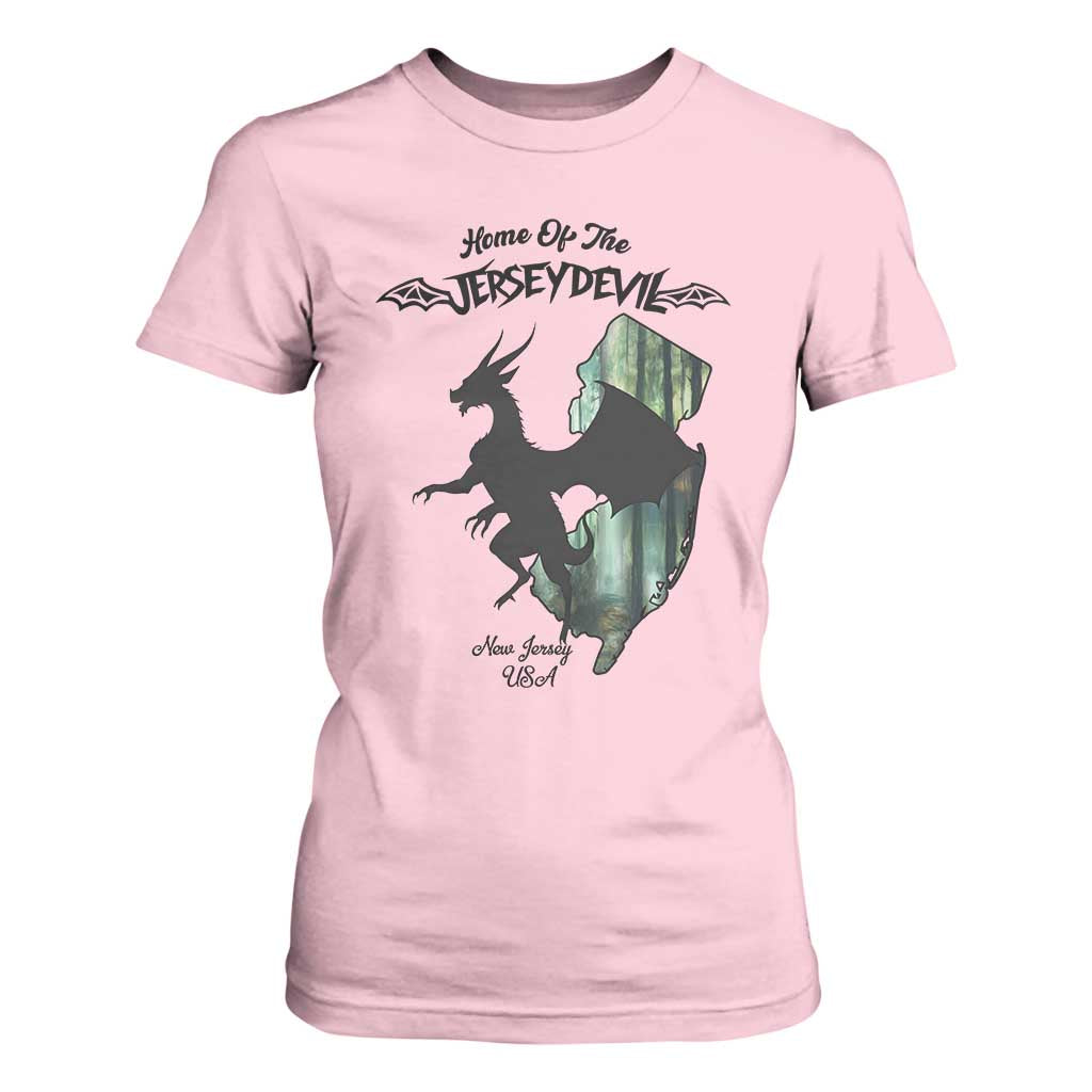 Home Of The Jersey Devil T Shirt For Women Cryptid Gift TS12 Light Pink Print Your Wear