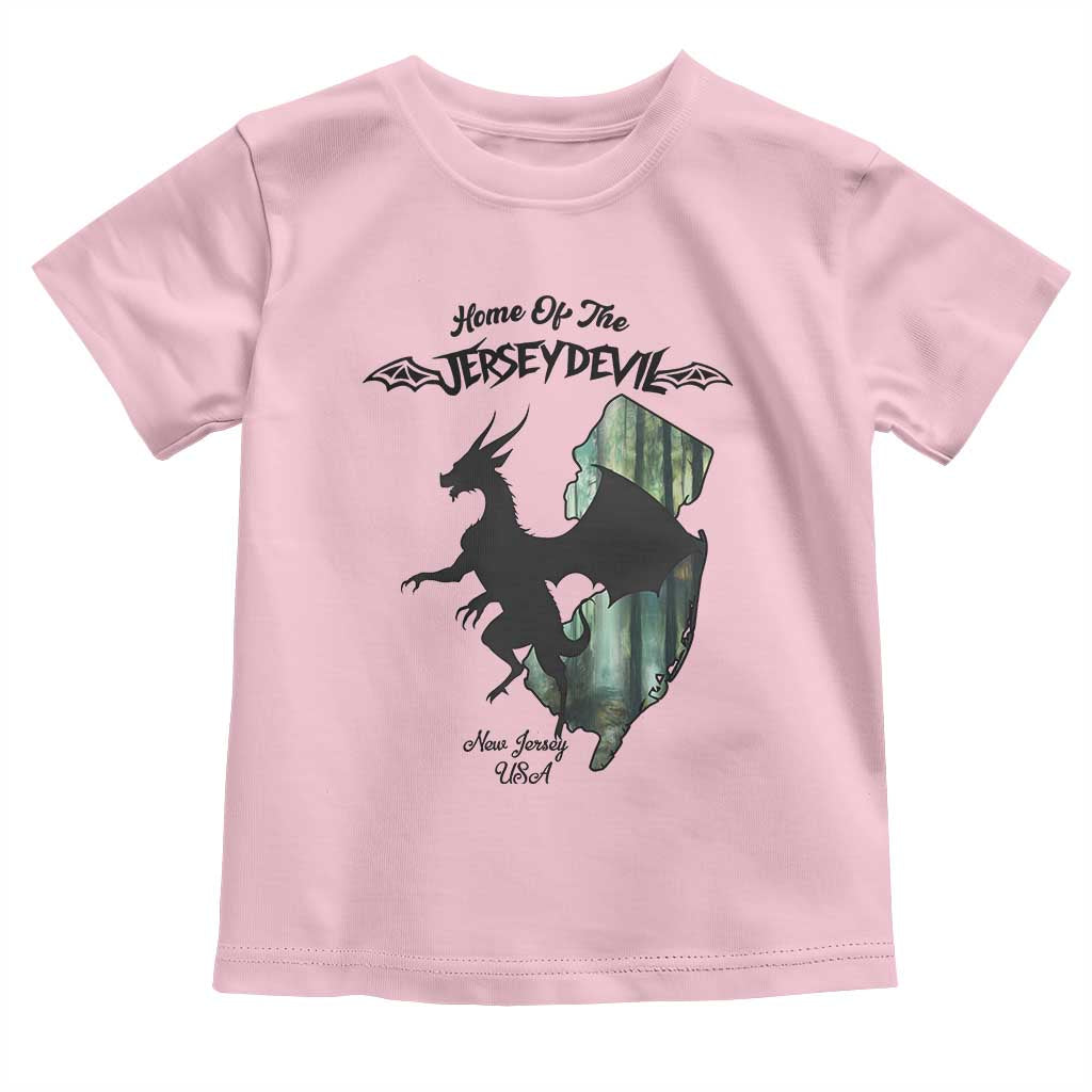 Home Of The Jersey Devil Toddler T Shirt Cryptid Gift TS12 Light Pink Print Your Wear