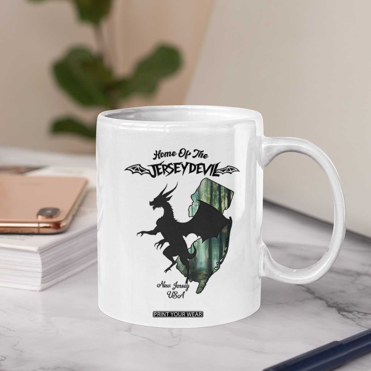 Home Of The Jersey Devil Coffee Mug Cryptid Gift TS12 Print Your Wear