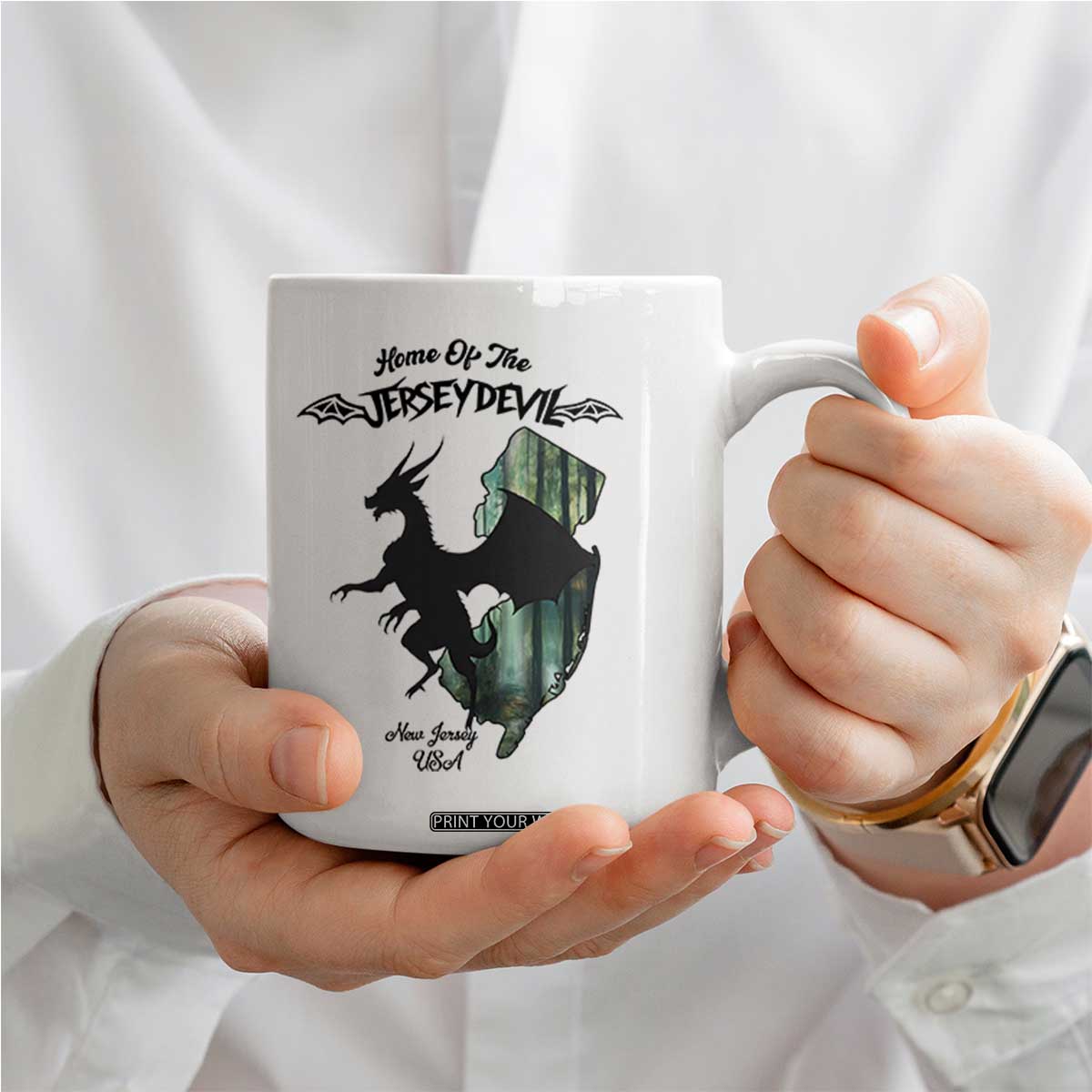 Home Of The Jersey Devil Coffee Mug Cryptid Gift TS12 Print Your Wear