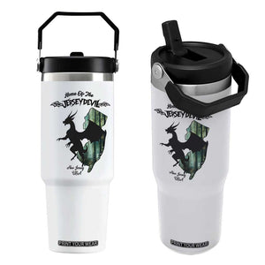 Home Of The Jersey Devil Flip Straw Tumbler Cryptid Gift TS12 One Size: 30 oz White Print Your Wear