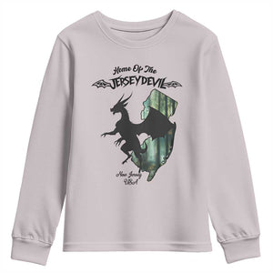 Home Of The Jersey Devil Youth Sweatshirt Cryptid Gift TS12 Ice Gray Print Your Wear