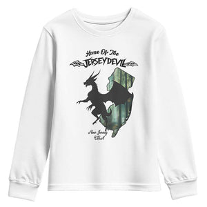Home Of The Jersey Devil Youth Sweatshirt Cryptid Gift TS12 White Print Your Wear