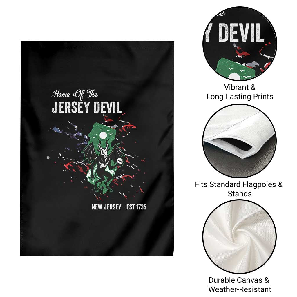 Jersey Devil Garden Flag Home Of New Jersey Est 1735 Cryptid Gift TS12 Print Your Wear