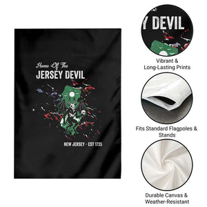 Jersey Devil Garden Flag Home Of New Jersey Est 1735 Cryptid Gift TS12 Print Your Wear