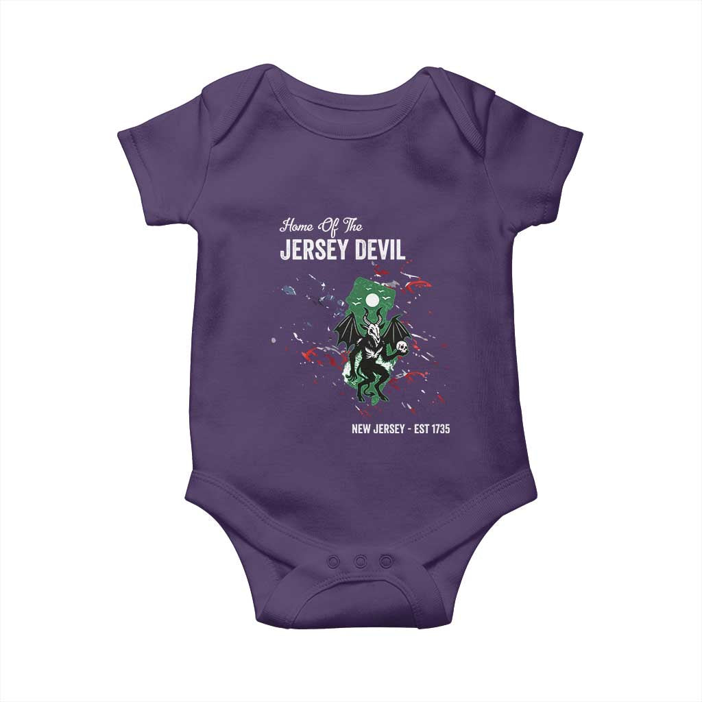 Jersey Devil Baby Onesie Home Of New Jersey Est 1735 Cryptid Gift TS12 Purple Print Your Wear
