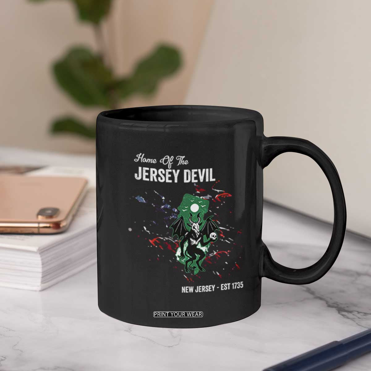 Jersey Devil Coffee Mug Home Of New Jersey Est 1735 Cryptid Gift TS12 Print Your Wear