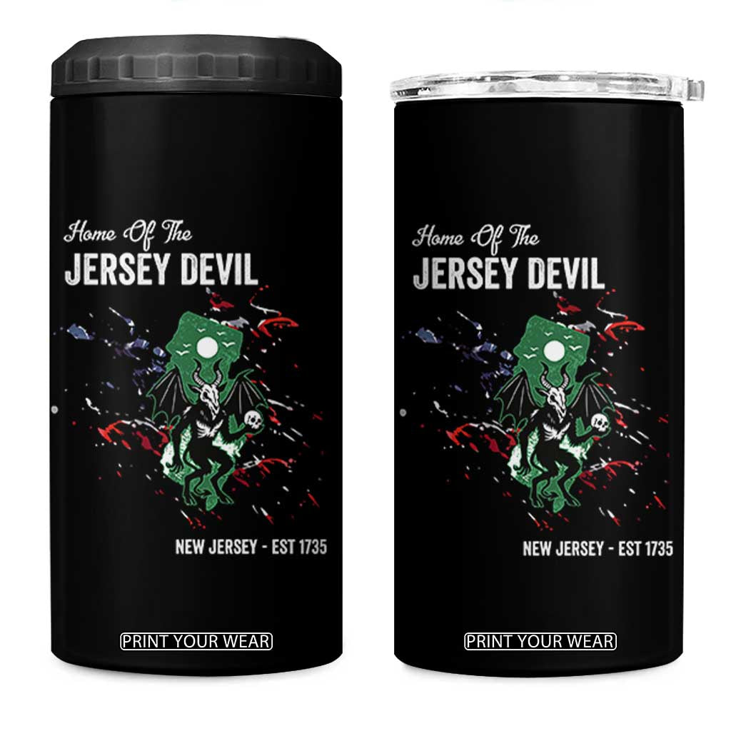 Jersey Devil 4 in 1 Can Cooler Tumbler Home Of New Jersey Est 1735 Cryptid Gift TS12 One Size: 16 oz Black Print Your Wear